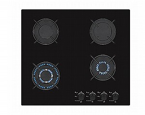 כיריים גז 4 להבות זכוכית שחורה MAHLEV GB-604 שחור כיריים גז 4 להבות זכוכית שחורה MAHLEV GB-604 שחור