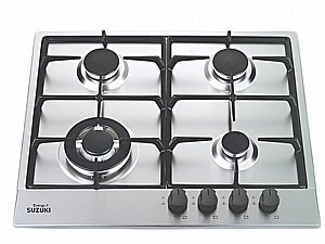 כיריים גז 4 להבות 60 ס"מ כלל טורבו SUZUKI Energy SU-4IX60CI - צבע נירוסטה כיריים גז 4 להבות 60 ס"מ כלל טורבו SUZUKI Energy SU-4IX60CI - צבע נירוסטה