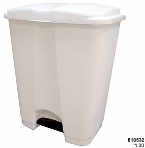 פח אשפה דוושה 30 ליטר 69300 מפלסטיק איכותי La Kitchenette 818532 לבן פח אשפה דוושה 30 ליטר 69300 מפלסטיק איכותי La Kitchenette 818532 לבן