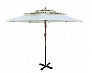 שמשיית עץ 3 שכבות זנזיבר 3.3 מ' CAMPTOWN - בצבע לבן שמשיית עץ 3 שכבות זנזיבר 3.3 מ' CAMPTOWN - בצבע לבן