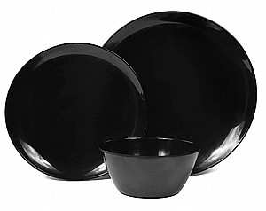 סט צלחות 18 חלקים ל 6 סועדים מסדרת השף שגב משה La Kitchenette 902339 שחור מט חלק סט צלחות 18 חלקים ל 6 סועדים מסדרת השף שגב משה La Kitchenette 902339 שחור מט חלק