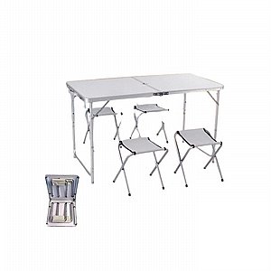 שולחן פיקניק כולל 4 כסאות מתקפל למזוודה Camptown 902460 שולחן פיקניק כולל 4 כסאות מתקפל למזוודה Camptown 902460