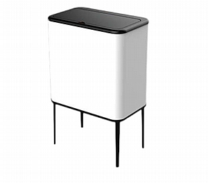 פח אשפה 60L ליטר אוטומטי על רגליים cegin מט La Kitchenette 903824 לבן מט פח אשפה 60L ליטר אוטומטי על רגליים cegin מט La Kitchenette 903824 לבן מט