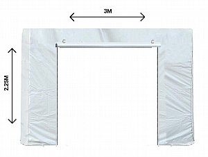 ברזנט PVC לבן אטום למים עם ריצ'רצים – 3x2.25 מ' ברזנט PVC לבן אטום למים עם ריצ'רצים – 3x2.25 מ'