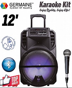 בידורית קריוקי "12 אינץ' כולל מיקרופון GERMAINE GM-2035 בידורית קריוקי "12 אינץ' כולל מיקרופון GERMAINE GM-2035