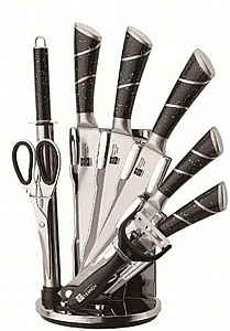 סט 8 סכינים איכותי + בסיס מסתובב HAUS ROLAND HR615-1 סט 8 סכינים איכותי + בסיס מסתובב HAUS ROLAND HR615-1