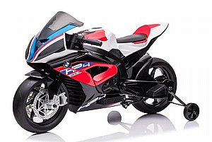 אופנוע BMW עם גלגלי גומי אמיתיים 12 וולט King Rider - צבע אדום אופנוע BMW עם גלגלי גומי אמיתיים 12 וולט King Rider - צבע אדום