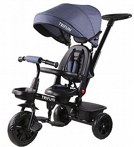 תלת אופן 3 ב-1 עם מושב דו-כיווני TRIFUN - בצבע כחול תלת אופן 3 ב-1 עם מושב דו-כיווני TRIFUN - בצבע כחול