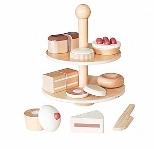 מגש עוגות מעץ לילדים | מקט | בית העץ מגש עוגות מעץ לילדים | מקט | בית העץ