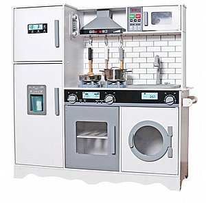 מטבח אלקטרוני אביגיל לבן מעץ לילדים | מק"ט W10C513F | בית העץ מטבח אלקטרוני אביגיל לבן מעץ לילדים | מק"ט W10C513F | בית העץ