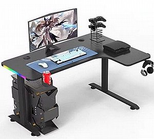 שולחן גיימינג ענק אורך 1.40 כולל תאורת RGB - פינתי ימין שולחן גיימינג ענק אורך 1.40 כולל תאורת RGB - פינתי ימין