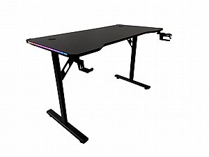 שולחן גיימינג 120 ס"מ עם תאורה דגם TOKYO - צבע שחור שולחן גיימינג 120 ס"מ עם תאורה דגם TOKYO - צבע שחור