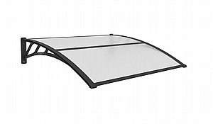 גגון גשם 100X100 ס"מ לדלת/חלון מגן UV דגם קנדה F Garden Top - צבע שחור גגון גשם 100X100 ס"מ לדלת/חלון מגן UV דגם קנדה F Garden Top - צבע שחור