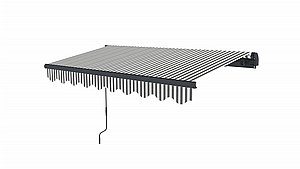 סוכך זרועות מכני 250X200 ס"מ מתקפל כולל מגן UV ו-PA דגם אסיה D Garden Top - צבע פסים אפור לבן סוכך זרועות מכני 250X200 ס"מ מתקפל כולל מגן UV ו-PA דגם אסיה D Garden Top - צבע פסים אפור לבן