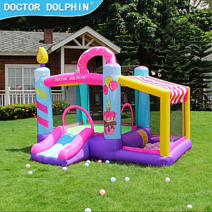 מתקן קפיצה מתנפח עם מגלשה דגם DD-72002 מבית Doctor Dolphin מתקן קפיצה מתנפח עם מגלשה דגם DD-72002 מבית Doctor Dolphin