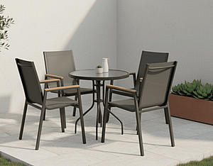 סט פינת אוכל שולחן מדריד+4 כיסאות לימה PLAYA ML15090 סט פינת אוכל שולחן מדריד+4 כיסאות לימה PLAYA ML15090