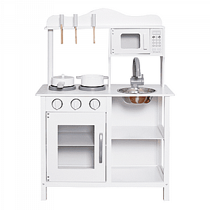 מטבח עץ לילדים BUBU W10C404H - צבע לבן מטבח עץ לילדים BUBU W10C404H - צבע לבן