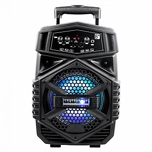 בידורית קריוקי ניידת 8 אינץ מולטי פונקציונלית + מיקרופון חוטי מתנה SK-1081 בידורית קריוקי ניידת 8 אינץ מולטי פונקציונלית + מיקרופון חוטי מתנה SK-1081