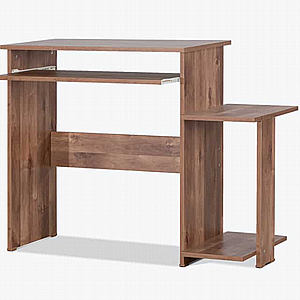 שולחן מחשב עבודה עם מגירת מקלדת ומעמד למדפסת דגם 204 שולחן מחשב עבודה עם מגירת מקלדת ומעמד למדפסת דגם 204