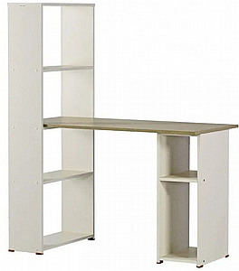 שולחן כתיבה מהודר כולל ספריה רוחב 120 ס"מ - דגם 613 - צבע פשתן שולחן כתיבה מהודר כולל ספריה רוחב 120 ס"מ - דגם 613 - צבע פשתן