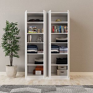 ארון בגדים 4 דלתות דגם גלעד 6107.2G - צבע לבן ארון בגדים 4 דלתות דגם גלעד 6107.2G - צבע לבן